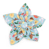 The Worthy Dog Bow Tie SM Hoppy Easter Blue Flower Pinwheel Pet Collar Attachment - 2 Sizes