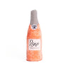 ZippyPaws dog toys Happy Hour Crusherz Pink Rosé Bottle Squeaky Plush Dog Toy