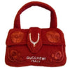 Dog Diggin Designs Toys Gucchewi Red Floral Purse Plush Squeak Dog Toy