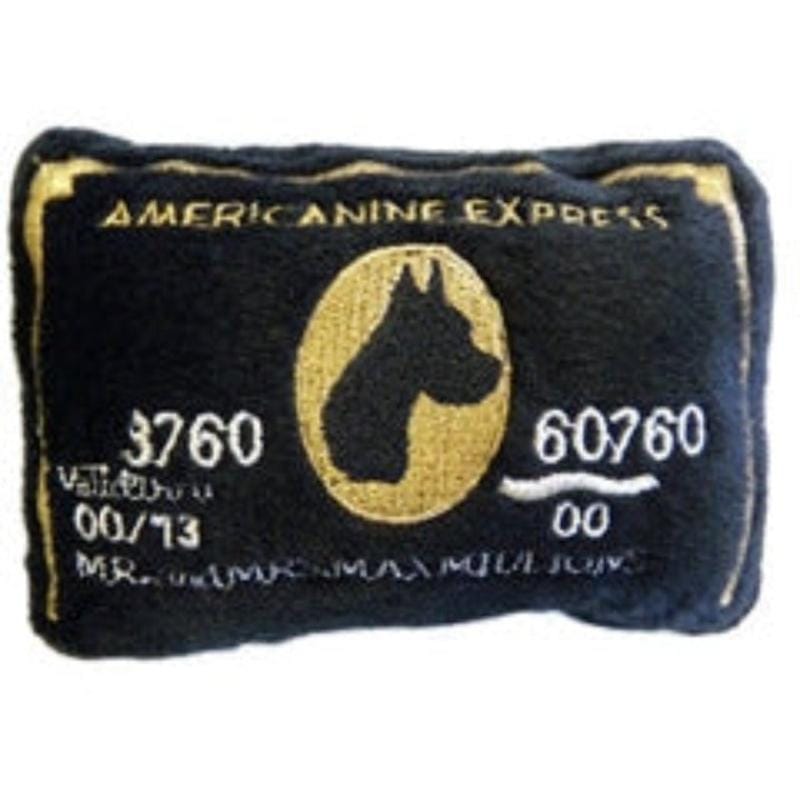 Dog Diggin Designs Toys Americanine Express Bark Card Plush Squeak Dog Toy