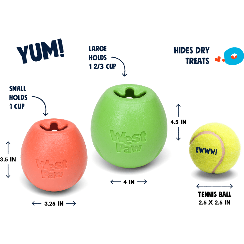 West Paw dog toys Zogoflex Echo Rumbl Treat Interactive Dog Toy