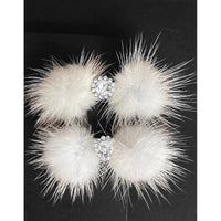 Bark Fifth Avenue Barrettes Snowflake Pom Pom Dog Hair Barrette