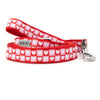 The Worthy Dog Leashes SM Colorblock Hearts Red Dog Leash - 2 Sizes