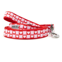 The Worthy Dog Leashes SM Colorblock Hearts Red Dog Leash - 2 Sizes