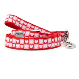 The Worthy Dog Leashes SM Colorblock Hearts Red Dog Leash - 2 Sizes