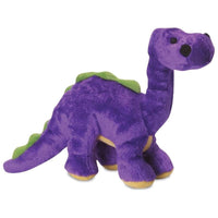 GoDog dog toys MINI Dinos Bruto w/Chew Guard Purple Plush Squeak Dog Toy - Sm