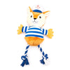 The Worthy Dog Toys Nautical Fox Plush Rope Tug Dog Toy