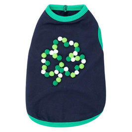 The Worthy Dog dog apparel XS Pom Pom Shamrock Dog Tee
