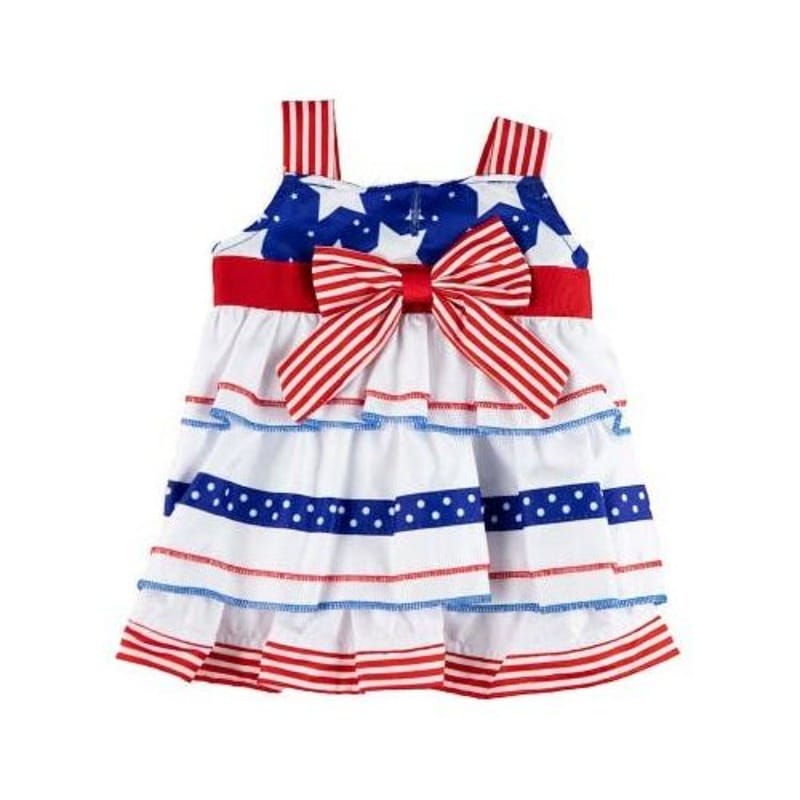 Barker's Bowtique Dresses XS Max's Closet Stars & Stripes Ruffle Pet Dress