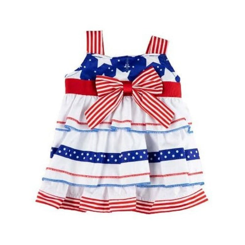 Barker's Bowtique Dresses XS Max's Closet Stars & Stripes Ruffle Pet Dress