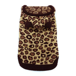 Dogo Pet Fashions Sweaters L Leopard Print Hoodie Pet Sweater