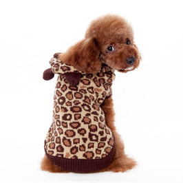 Dogo Pet Fashions Sweaters XXS Leopard Print Hoodie Pet Sweater