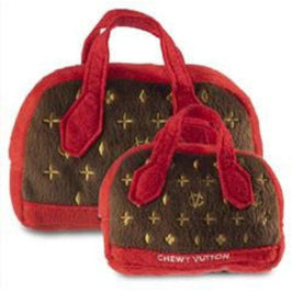 Dog Diggin Designs dog toys S Chewy Posh Purse (Red Trim) Plush Squeak Dog Toy - 2 Sizes
