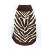 Barker's Bowtique Sweaters FeatherSoft Brown Zebra Print Dog Sweater