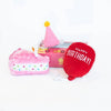 Zippypaws Toys Birthday Box Pink 3pc Dog Toys