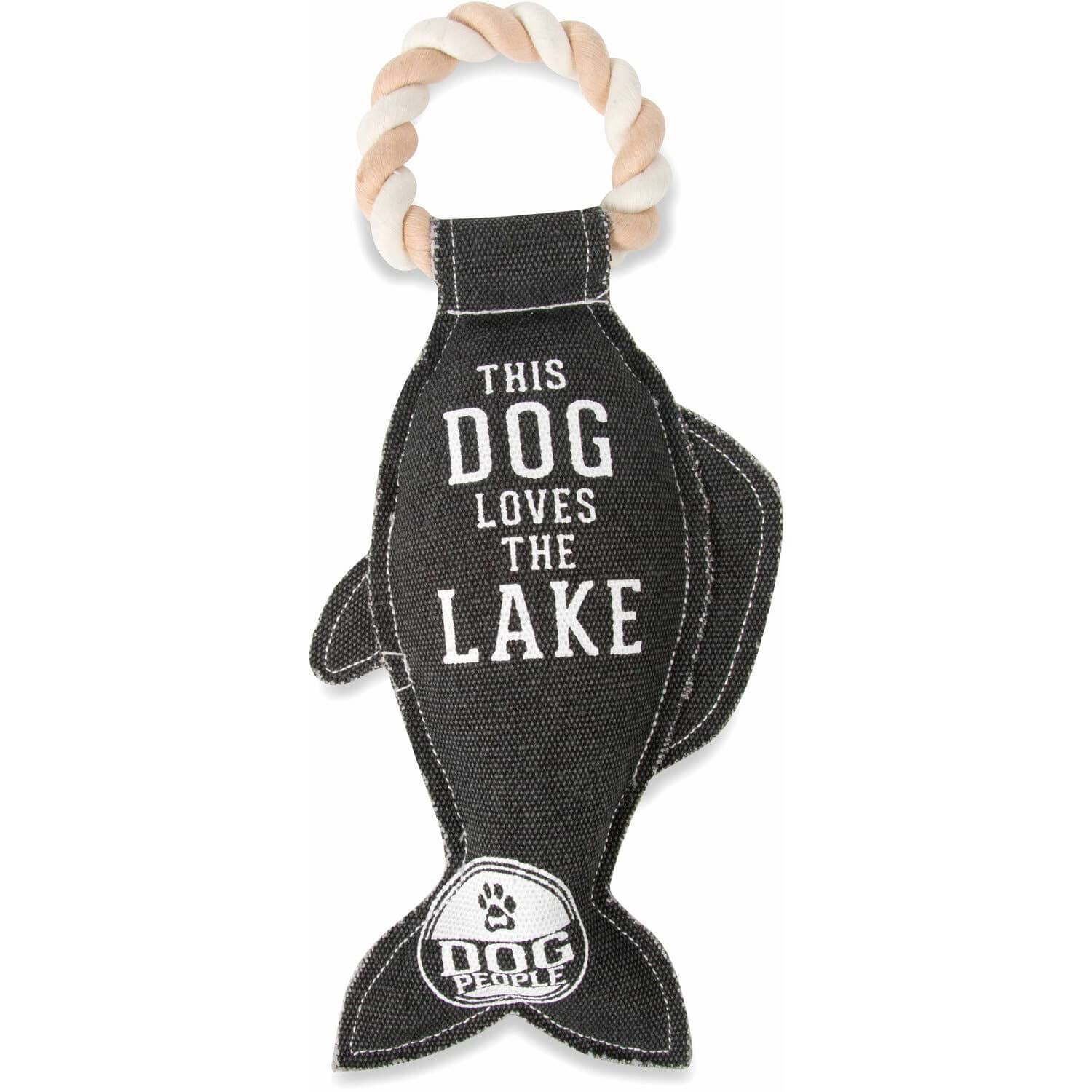 Pavilion Toys Lake Dog Fish - 12" Canvas Dog Toy on Rope
