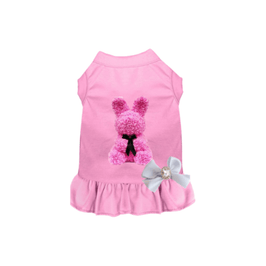 Bark Fifth Avenue DRESSES XS Rose Bunny Loves Me Jewel Bow Pet Dress - Pink