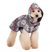 Dogo Pet Fashions Jackets L Winter Snowflake Reversible Trench Sweater Dog Coat - Only Available in Size Lg