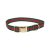 BARK by DOG Collars M Stefano Luxury Green/Red Dog Collar