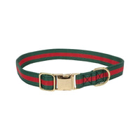 BARK by DOG Collars M Stefano Luxury Green/Red Dog Collar