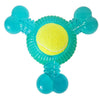 Jojo Modern Pets Toys Recyclable 3-Bone Dog Squeaker Tennis Ball Chew DogToy