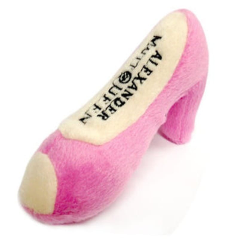 Dog Diggin Designs Toys Alexander Muttqueen Pink Shoe Plush Squeak Dog Toy