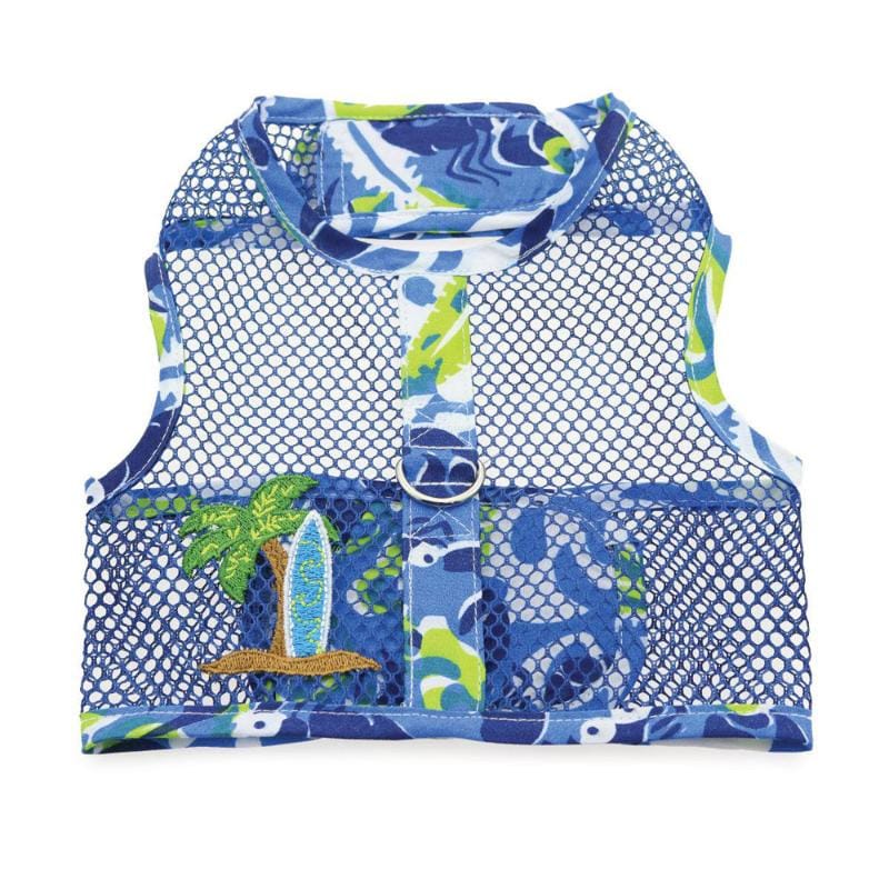 Doggie Design, Inc Harnesses XS Cool Mesh Dog Harness with Leash - Surfboard Blue and Green