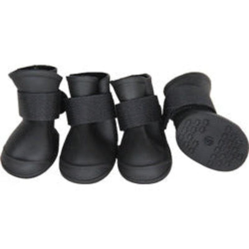 PET LIFE Shoes L Protective Multi-Usage All-Terrain Rubberized Dog Shoes - Blk
