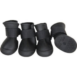 PET LIFE Shoes L Protective Multi-Usage All-Terrain Rubberized Dog Shoes - Blk