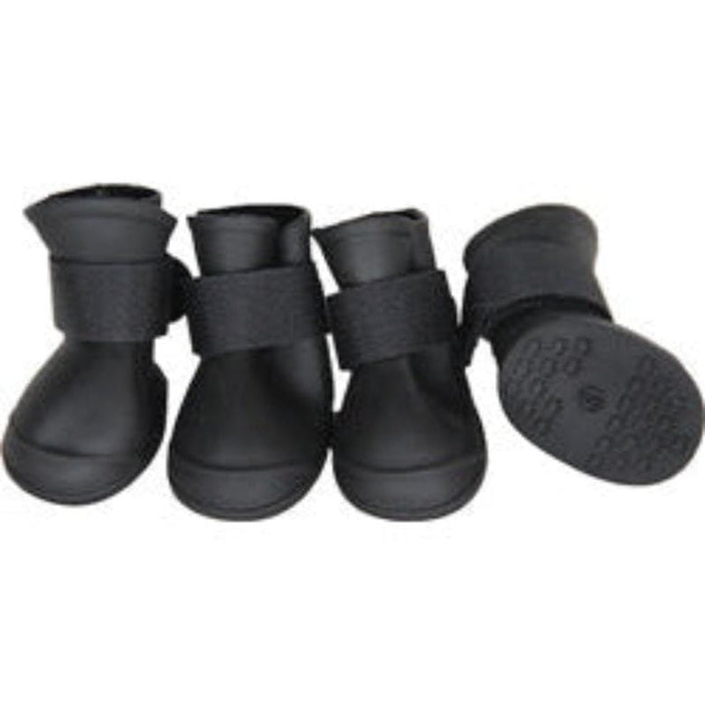 PET LIFE Shoes L Protective Multi-Usage All-Terrain Rubberized Dog Shoes - Blk