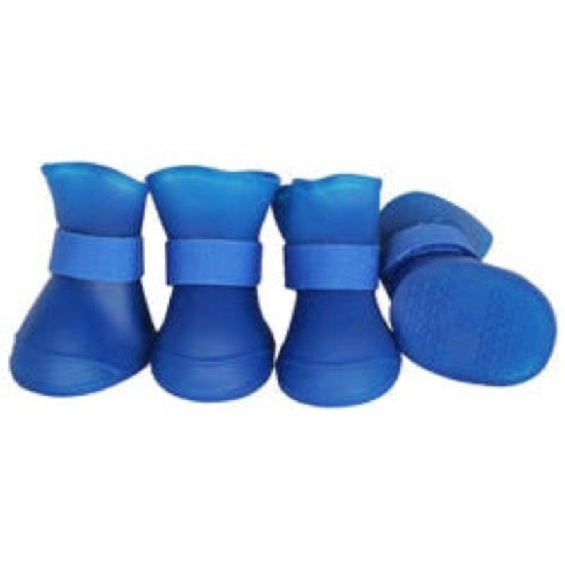PET LIFE Shoes S Protective Multi-Usage All-Terrain Rubberized Dog Shoes - Blue