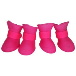 PET LIFE Shoes M Protective Multi-Usage All-Terrain Rubberized Dog Shoes - Pink