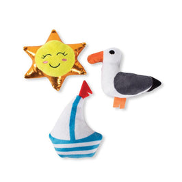 Pet Shop by Fringe Studio dog toys Beachin It Small Plush Squeak Dog Toys - Set Of 3