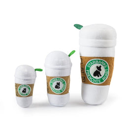 Haute Diggity Dog dog toys Starbarks White Coffee Cup Plush Squeak Dog Toy