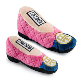 Haute Diggity Dog Toys Tory Bark Shoe Pink Plush Squeak Dog Toy - 2 Sizes