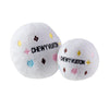 Haute Diggity Dog dog toys White Chewy Ball Plush Squeak Dog Toy - 2 sizes