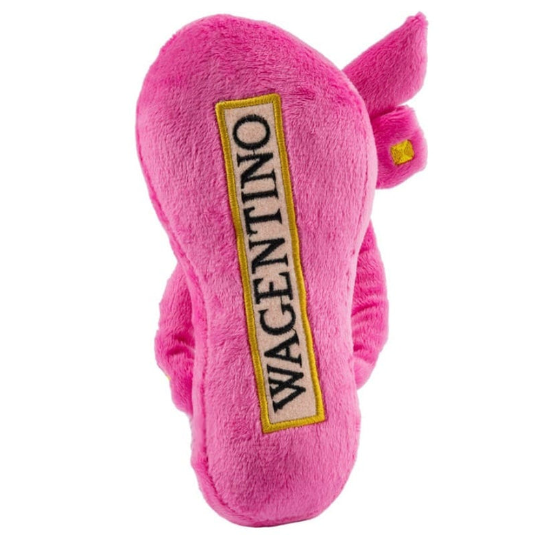Haute Diggity Dog dog toys Wagentino Pink Sandal Plush Squeak Dog Toy