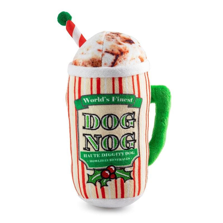 Haute Diggity Dog dog toys Holiday Dog Nog Plush Dog Toy