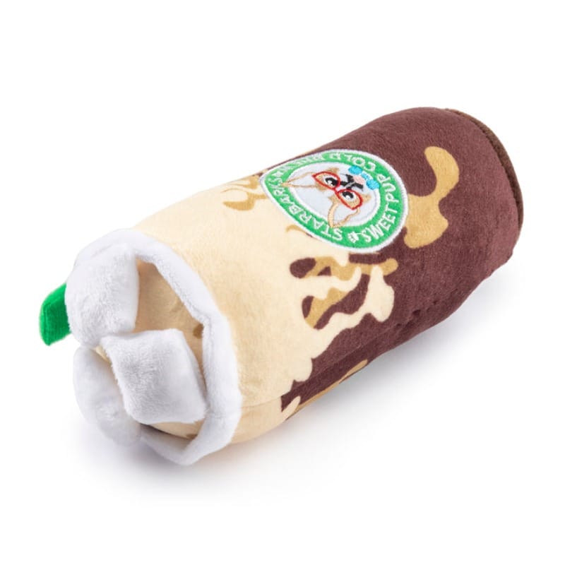 Haute Diggity Dog dog toys Starbarks Sweet Pup Cold Brew Plush Squeak Dog Toy