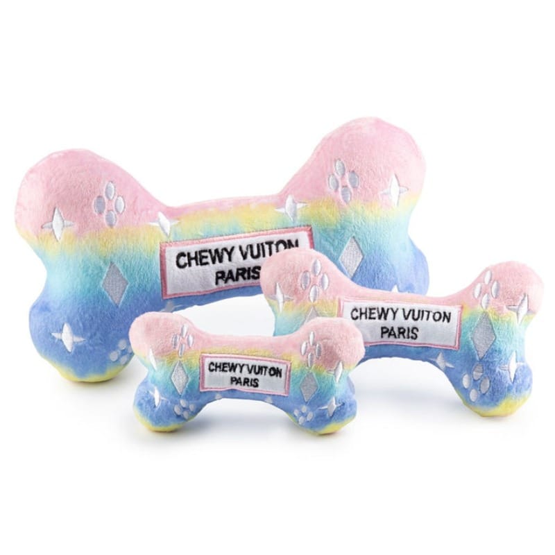 Haute Diggity Dog dog toys Pink Ombre Chewy Bone Plush Squeak Dog Toy - 3 Sizes