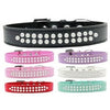 Mirage Pet Products Collars 12 / Blk Two Row Pearl Dog Collar