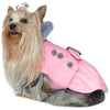 Barker's Bowtique Jackets XS Pink Belted Faux Fur Collar Dog Coat - Only Available in Size XS