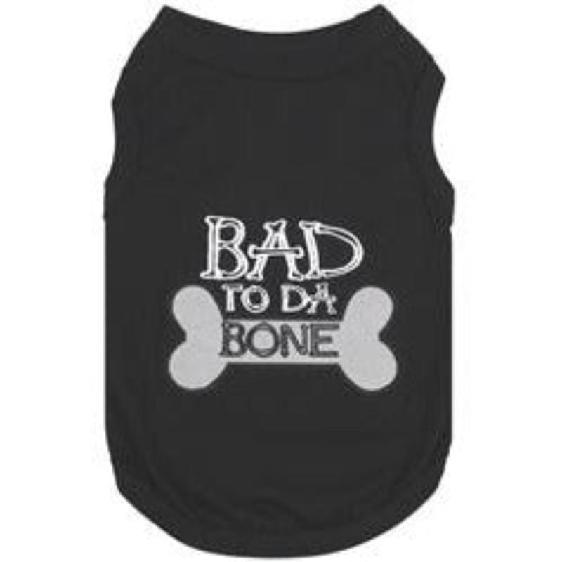 Parisian Pet Tee's XXS Bad to da Bone Black Dog T-Shirt
