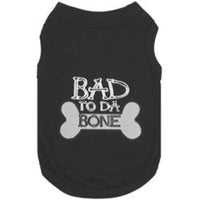 Parisian Pet Tee's XXS Bad to da Bone Black Dog T-Shirt