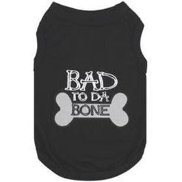 Parisian Pet Tee's XXS Bad to da Bone Black Dog T-Shirt