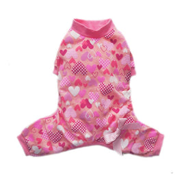 Pooch Outfitters Pajamas XXS Hearts Pet Pajama
