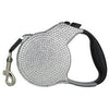 Parisian Pet Leashes Silver Crystal Retractable Leash
