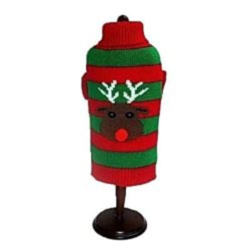 Dallas Dogs, Ltd Sweaters 6" Rudolph Holiday Red Green Dog Sweater