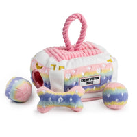 Haute Diggity Dog Toys Pink Ombre Chewy Trunk Interactive Activity House Dog Toy