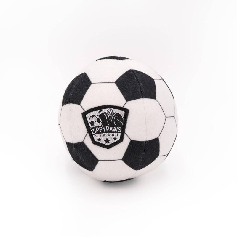 ZippyPaws dog toys SportsBallz Soccer Plush Dog Toy